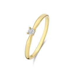 Isabel Bernard De la Paix Celesse 14 karaat gouden ring met diamant 0.07 karaat Best