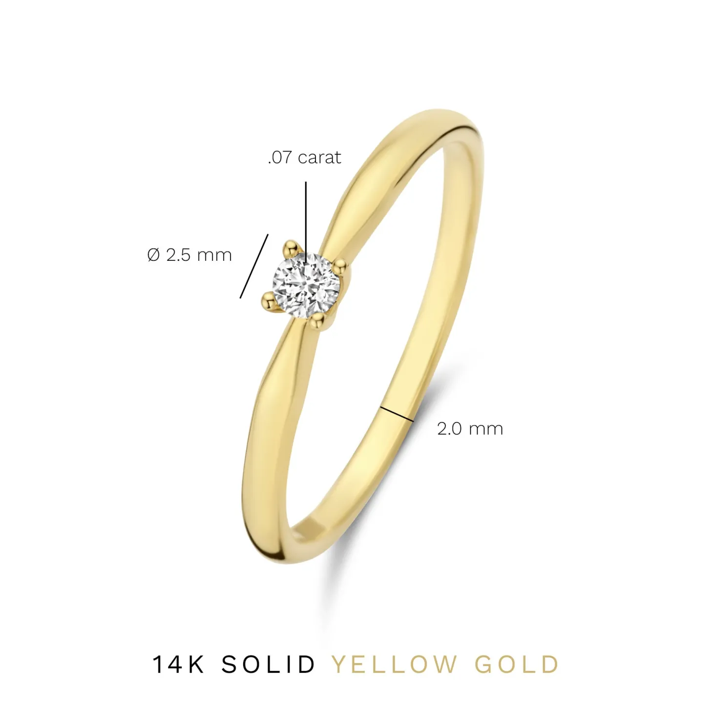 Isabel Bernard De la Paix Celesse 14 karaat gouden ring met diamant 0.07 karaat Best