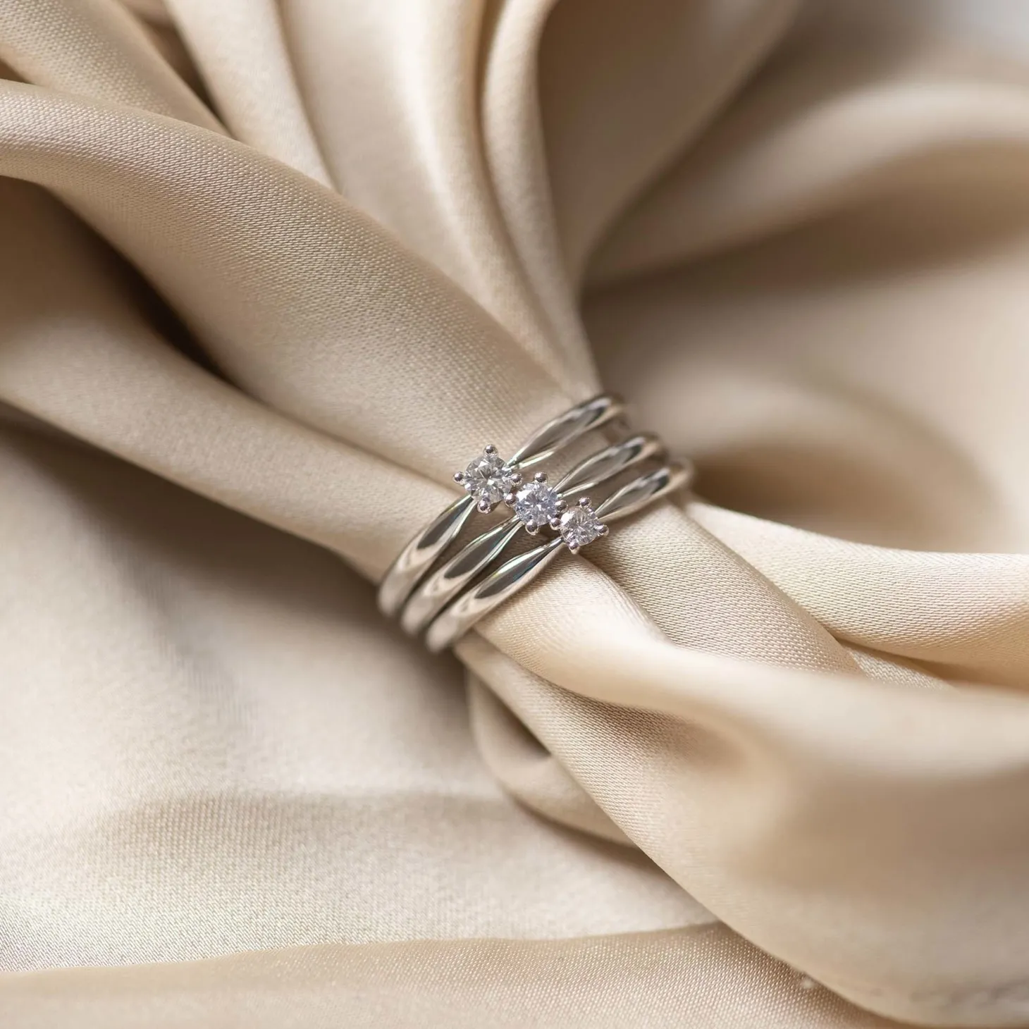 Isabel Bernard De la Paix Celesse 14 karaat witgouden ring met diamant 0.07 karaat Store