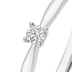 Isabel Bernard De la Paix Celesse 14 karaat witgouden ring met diamant 0.07 karaat Store
