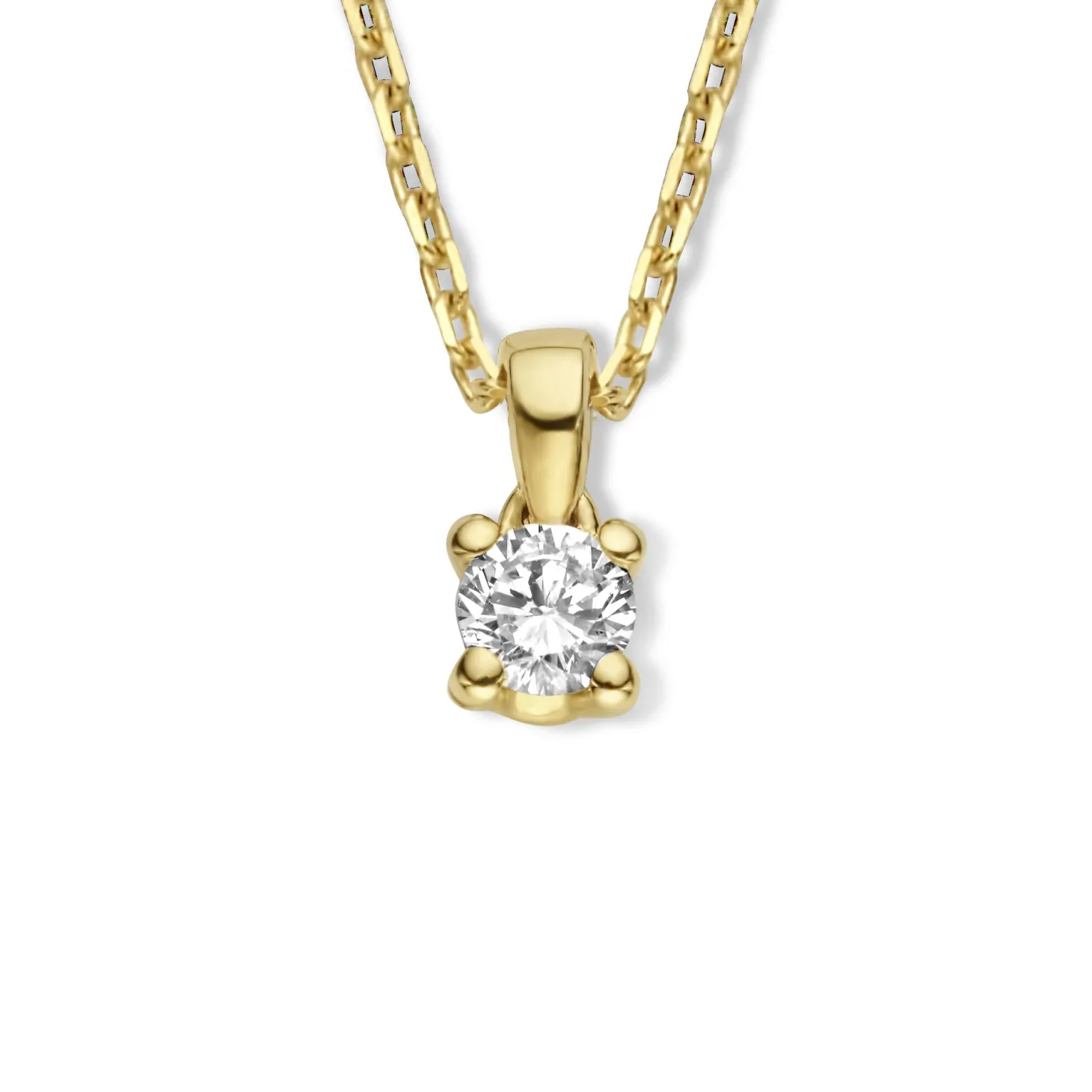 Isabel Bernard De la Paix Celesse 14 karaat gouden collier met diamant 0.07 karaat Cheap