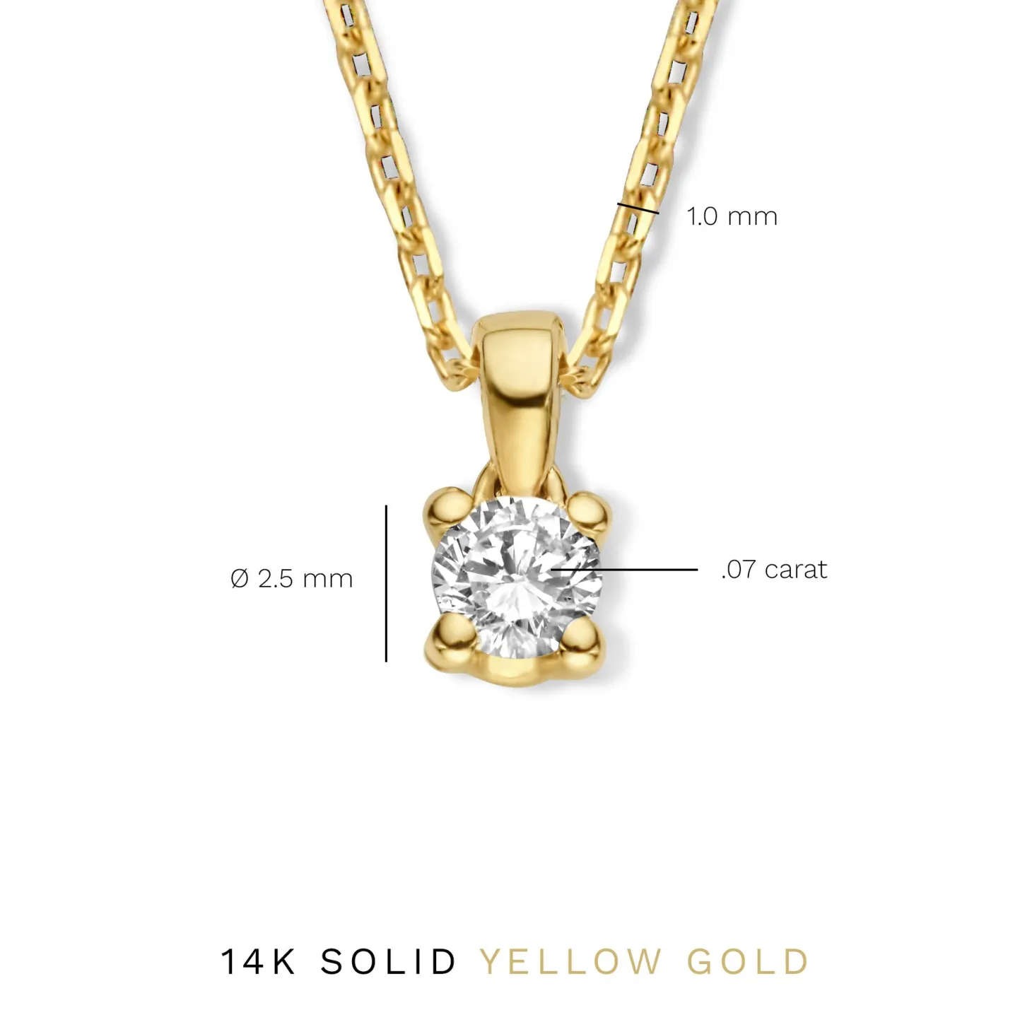 Isabel Bernard De la Paix Celesse 14 karaat gouden collier met diamant 0.07 karaat Cheap