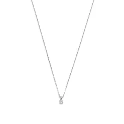 Isabel Bernard De la Paix Celesse 14 karaat witgouden collier met diamant 0.07 karaat Clearance