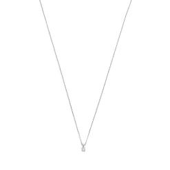 Isabel Bernard De la Paix Celesse 14 karaat witgouden collier met diamant 0.07 karaat Clearance
