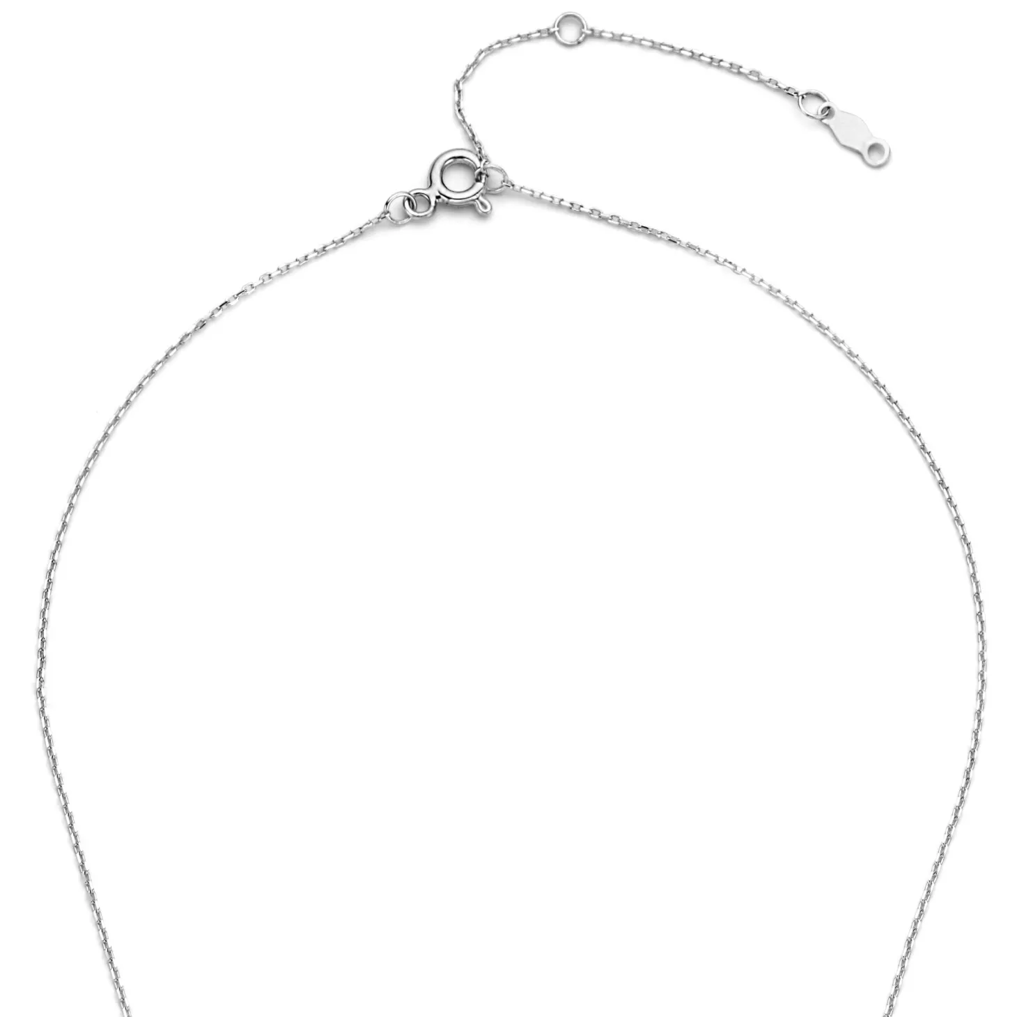 Isabel Bernard De la Paix Celesse 14 karaat witgouden collier met diamant 0.07 karaat Clearance