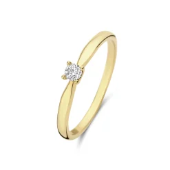 Isabel Bernard De la Paix Christine 14 karaat gouden ring met diamant 0.10 karaat Discount