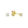 Isabel Bernard De la Paix Christine 14 karaat gouden Oorknoppen met diamant 0,14 karaat Sale