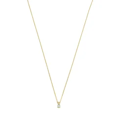 Isabel Bernard De la Paix Christine 14 karaat gouden collier met diamant 0.10 karaat Cheap