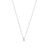Isabel Bernard De la Paix Christine 14 karaat witgouden collier met diamant 0.10 karaat Discount