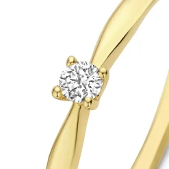 Isabel Bernard De la Paix Céline 14 karaat gouden ring met diamant 0.05 karaat Best