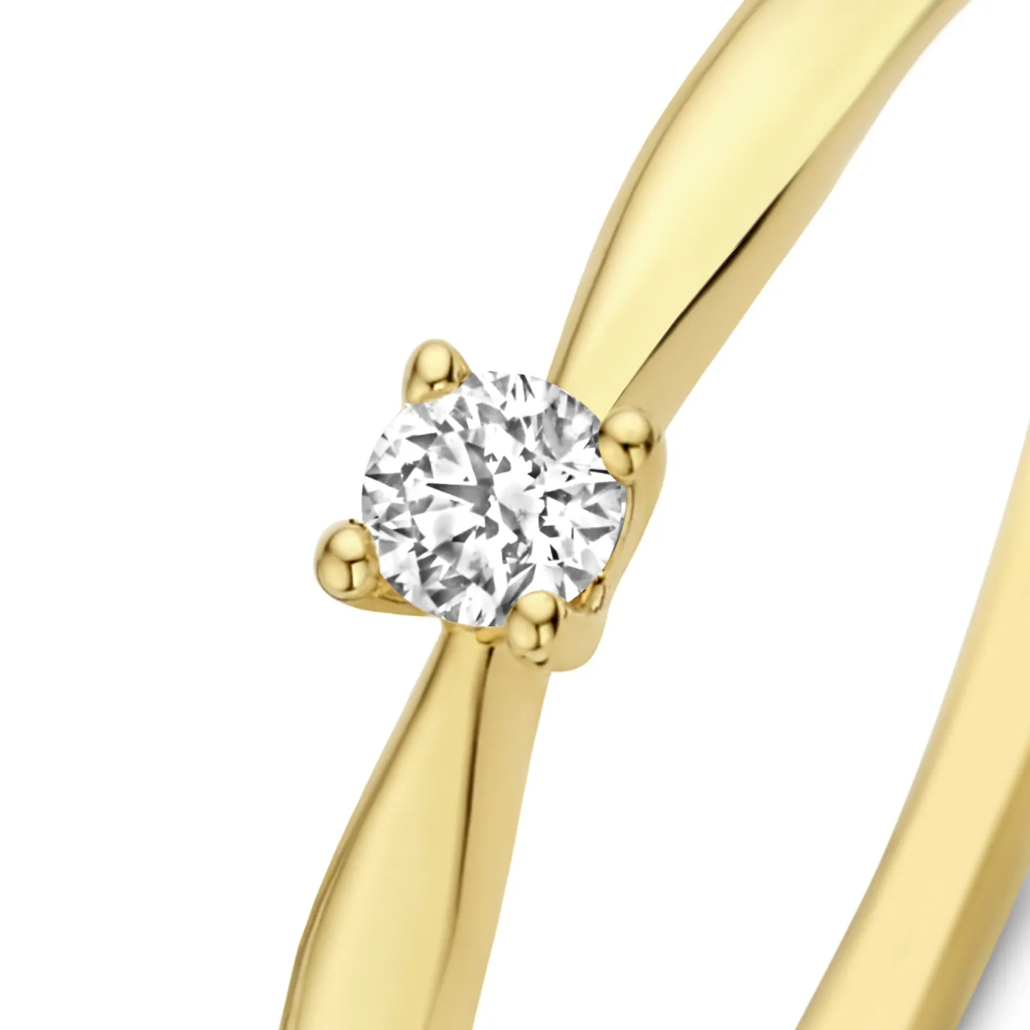 Isabel Bernard De la Paix Céline 14 karaat gouden ring met diamant 0.05 karaat Best