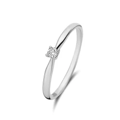Isabel Bernard De la Paix Céline 14 karaat witgouden ring met diamant 0.05 karaat Cheap