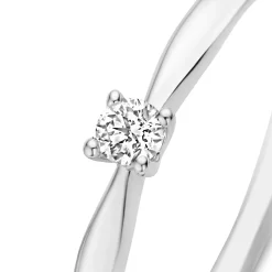 Isabel Bernard De la Paix Céline 14 karaat witgouden ring met diamant 0.05 karaat Cheap