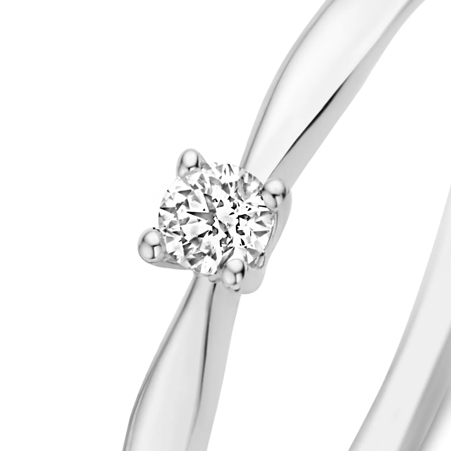 Isabel Bernard De la Paix Céline 14 karaat witgouden ring met diamant 0.05 karaat Cheap