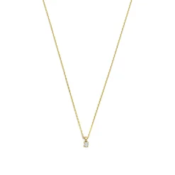 Isabel Bernard De la Paix Céline 14 karaat gouden collier met diamant 0.05 karaat Sale