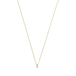 Isabel Bernard De la Paix Céline 14 karaat gouden collier met diamant 0.05 karaat Sale