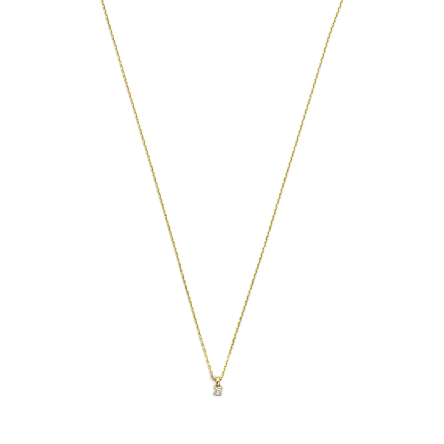 Isabel Bernard De la Paix Céline 14 karaat gouden collier met diamant 0.05 karaat Sale