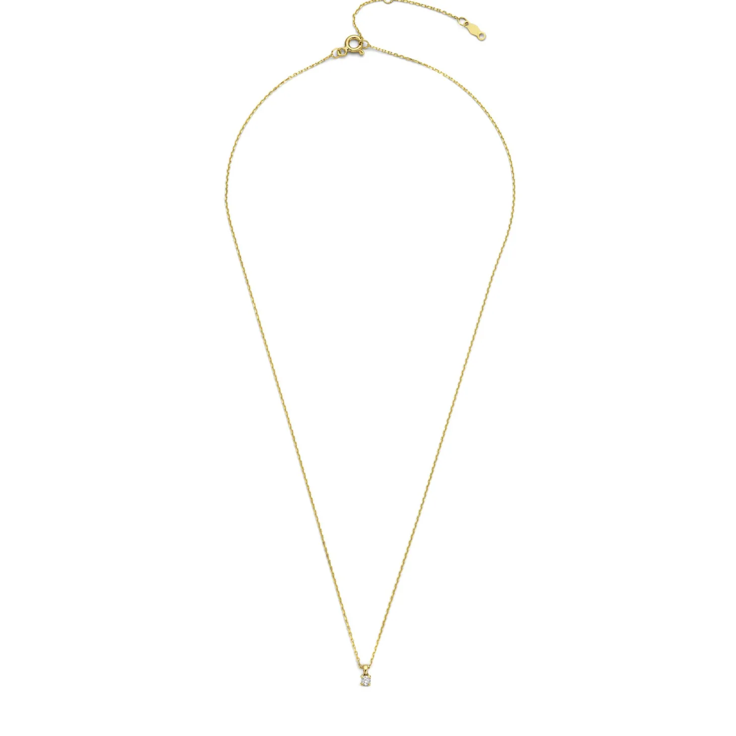 Isabel Bernard De la Paix Céline 14 karaat gouden collier met diamant 0.05 karaat Sale