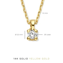 Isabel Bernard De la Paix Céline 14 karaat gouden collier met diamant 0.05 karaat Sale