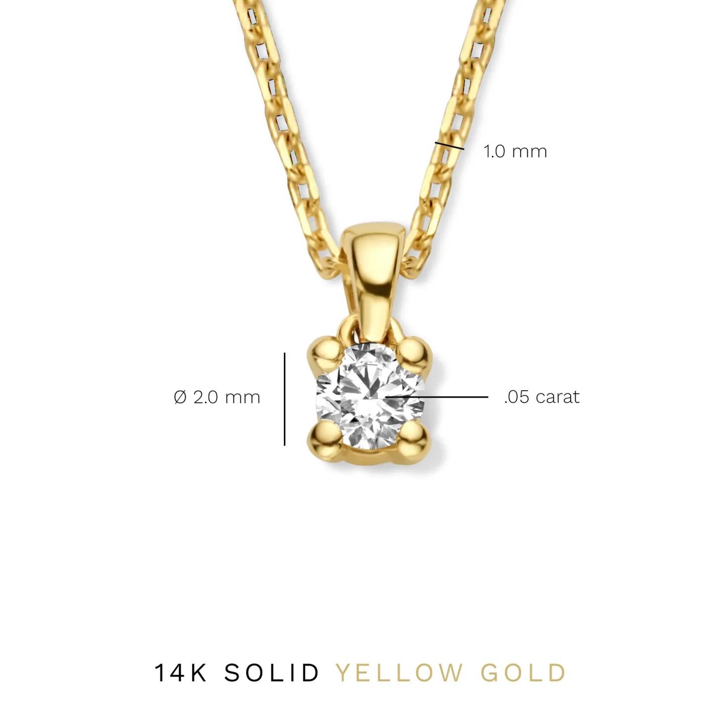 Isabel Bernard De la Paix Céline 14 karaat gouden collier met diamant 0.05 karaat Sale