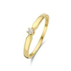 Isabel Bernard De la Paix Emily 14 karaat gouden ring met diamant 0.05 karaat New