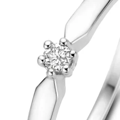 Isabel Bernard De la Paix Emily 14 karaat witgouden ring met diamant 0.05 karaat Store