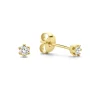 Isabel Bernard De la Paix Emily 14 karaat gouden oorknoppen met diamant 0.10 karaat Best Sale