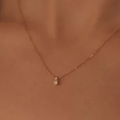 Isabel Bernard De la Paix Emily 14 karaat gouden collier met diamant 0.05 karaat Best