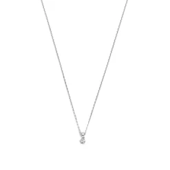 Isabel Bernard De la Paix Emily 14 karaat witgouden collier met diamant 0.05 karaat Best