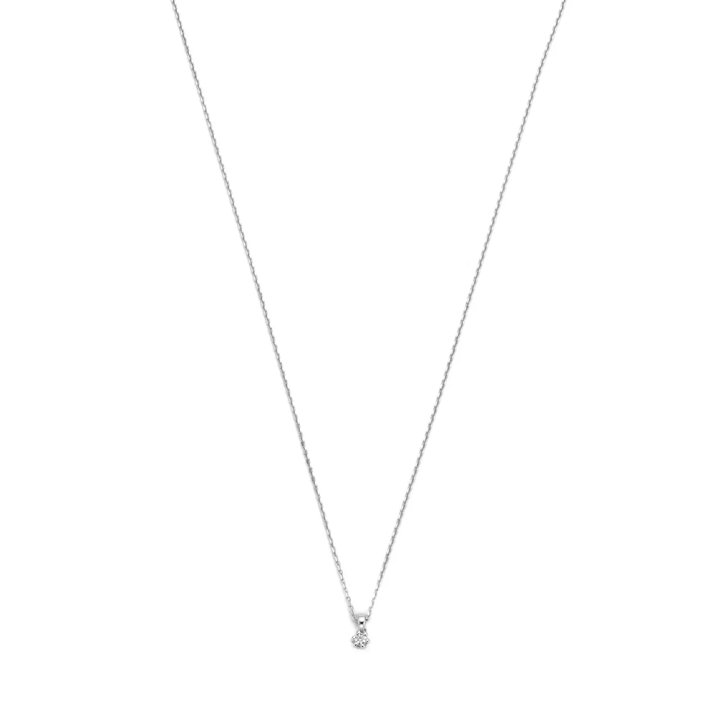 Isabel Bernard De la Paix Emily 14 karaat witgouden collier met diamant 0.05 karaat Best