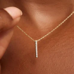 Isabel Bernard De la Paix Flavie 14 karaat gouden collier met diamant 0.06 karaat Cheap
