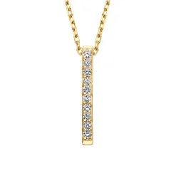 Isabel Bernard De la Paix Flavie 14 karaat gouden collier met diamant 0.06 karaat Cheap