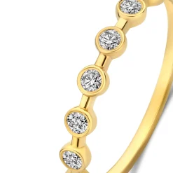 Isabel Bernard De la Paix Flavie 14 karaat gouden ring met diamant 0.18 karaat Store