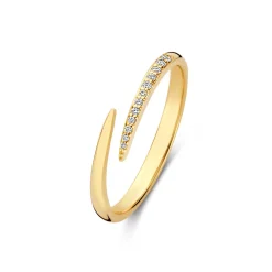 Isabel Bernard De la Paix Flavie 14 karaat gouden ring met diamant 0.09 karaat Clearance