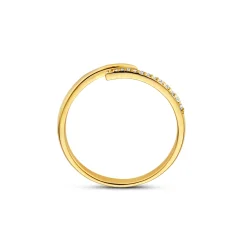 Isabel Bernard De la Paix Flavie 14 karaat gouden ring met diamant 0.09 karaat Clearance