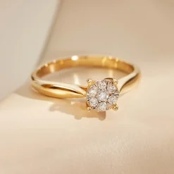 Isabel Bernard De la Paix Hanaé 14 karaat gouden ring met diamant 0.14 karaat Clearance