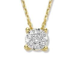 Isabel Bernard De la Paix Hanaé 14 karaat gouden collier met diamant 0.14 karaat Online