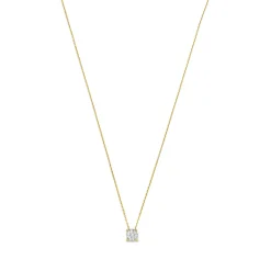 Isabel Bernard De la Paix Hanaé 14 karaat gouden collier met diamant 0.14 karaat Online