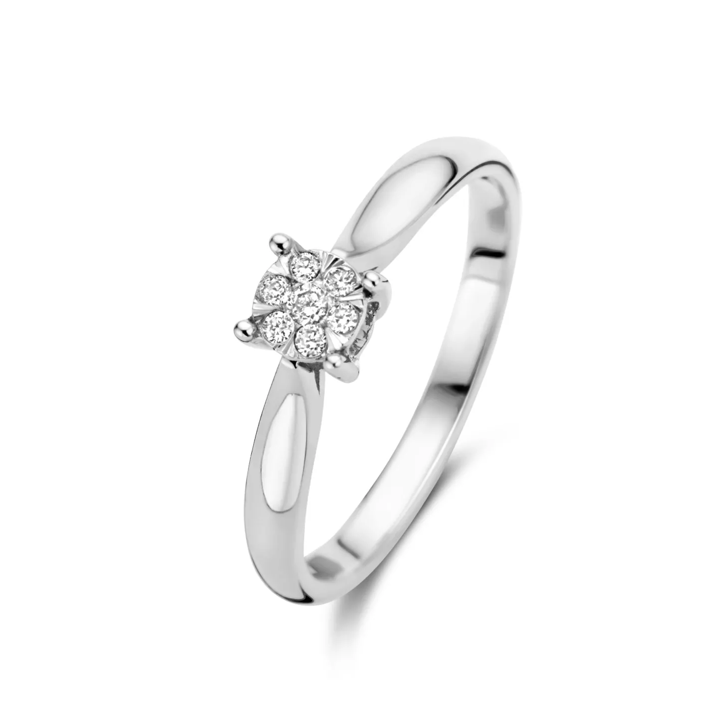 Isabel Bernard De la Paix Hanaé 14 karaat witgouden ring met diamant 0.08 karaat Online