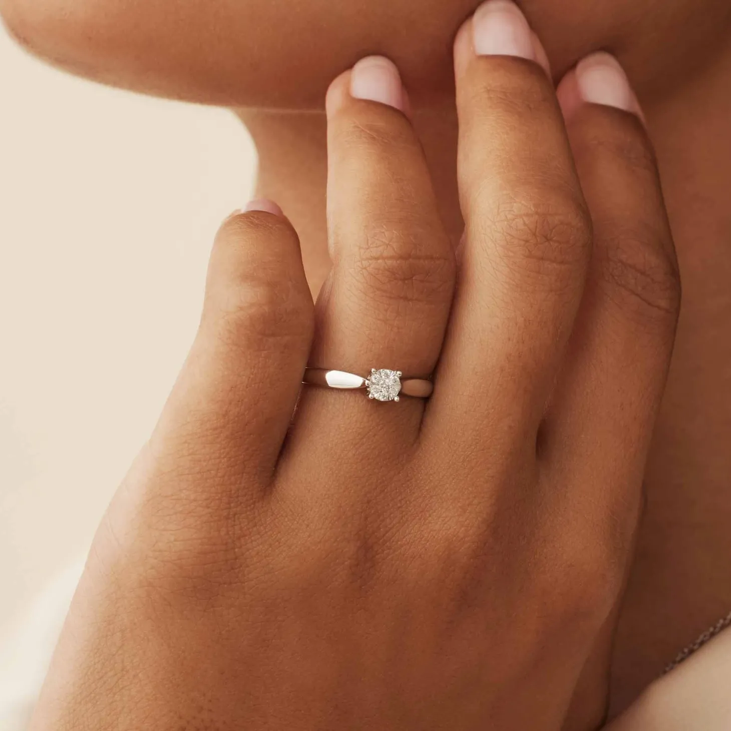 Isabel Bernard De la Paix Hanaé 14 karaat witgouden ring met diamant 0.08 karaat Online