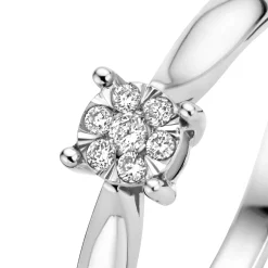 Isabel Bernard De la Paix Hanaé 14 karaat witgouden ring met diamant 0.08 karaat Online