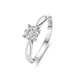 Isabel Bernard De la Paix Hanaé 14 karaat witgouden ring met diamant 0.14 karaat Hot
