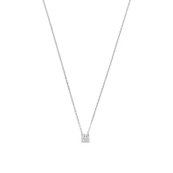 Isabel Bernard De la Paix Hanaé 14 karaat witgouden collier met diamant 0.08 karaat Clearance