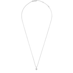 Isabel Bernard De la Paix Inaya 14 karaat witgouden collier met diamant 0.03 karaat Cheap