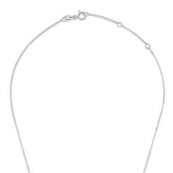Isabel Bernard De la Paix Inaya 14 karaat witgouden collier met diamant 0.03 karaat Cheap