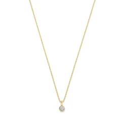 Isabel Bernard De la Paix Inaya 14 karaat gouden collier met diamant 0.03 karaat Fashion