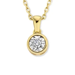 Isabel Bernard De la Paix Inaya 14 karaat gouden collier met diamant 0.03 karaat Fashion
