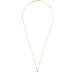 Isabel Bernard De la Paix Inaya 14 karaat gouden collier met diamant 0.03 karaat Fashion