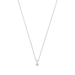 Isabel Bernard De la Paix Inaya 14 karaat witgouden collier met diamant 0.01 karaat Cheap