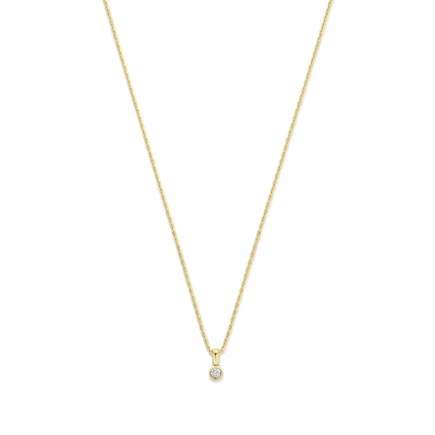Isabel Bernard De la Paix Inaya 14 karaat gouden collier met diamant 0.01 karaat Clearance